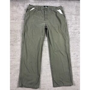 Red Head Carpenter‎ Jeans Mens 44x34 Green Utility Canvas Lined Workwear